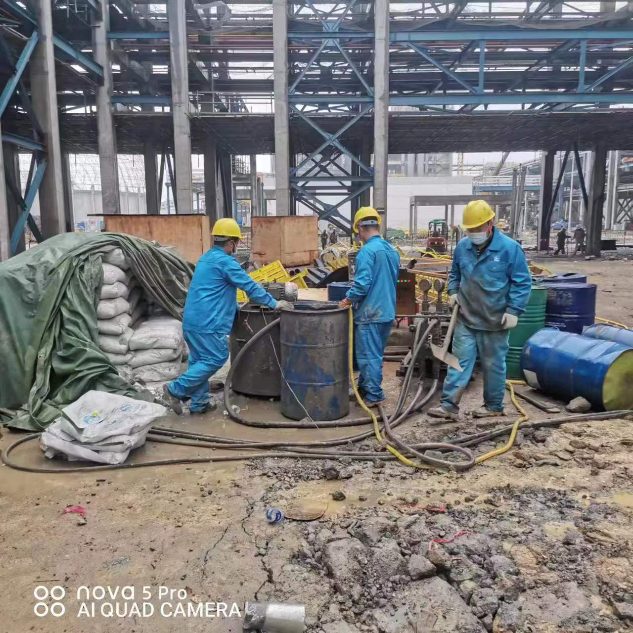 渭滨设备基础下沉沉降注浆加固施工